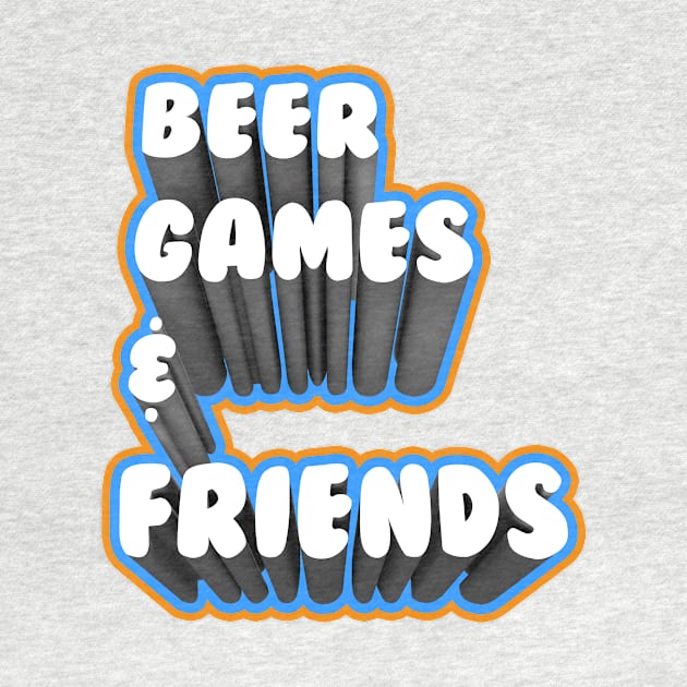 Beer, Games, & Friends Font Logo by Mrboktai1